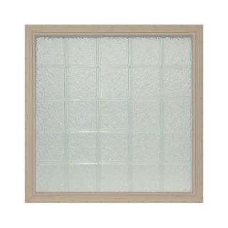 40 in. x 40 in. x 4 5/8 in. IceScapes Pattern Glass Block Window 120977