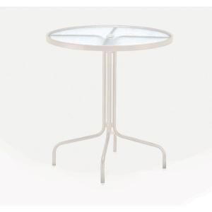 Tradewinds Antique Bisque 36 in. Acrylic Top Commercial Patio Bar Table HD 8351M 1