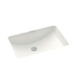 KOHLER Ladena Undermount Bathroom Sink with Glazed Underside in White K 2214 G 0