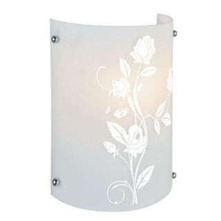 Illumine Designer Collection 1 Light Steel Wall Sconce with Frost Glass Shade CLI LS 16476