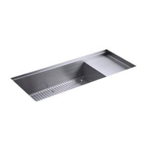 KOHLER Stages Undercounter Stainless Steel 45x18.5x9.8125 0 Hole Single Bowl Kitchen Sink K 3761 NA