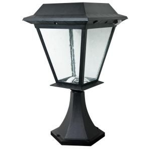 XEPA Timer Activated 12 hrs. 200 Lumen Post Mount Outdoor Black Solar LED Lamp SPX323