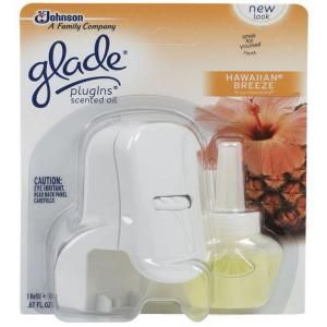 Glade Pluglns 1.34 oz. Hawaiian Breeze Scented Oil Air Fresheners Starter Kit (6 Pack) 72135