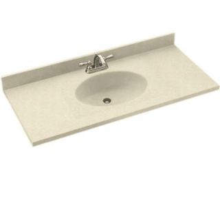 Swanstone Chesapeake 43 in. Solid Surface Vanity Top with Basin in Bone CH1B2243 037