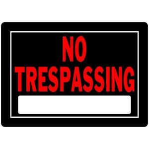 The Hillman Group 10 in. x 14 in. Aluminum No Trespassing Sign 840125