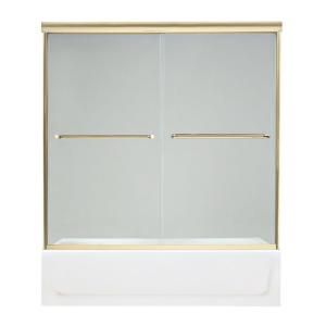 MAAX Tonik 54 in. to 59 1/2 in. W Tub Door in Polished Brass DISCONTINUED 105FG 59