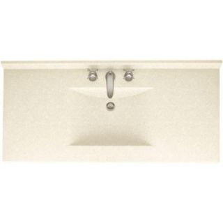 Swanstone Contour 49 in. Solid Surface Vanity Top in Pebble with Pebble Basin CV2249 072