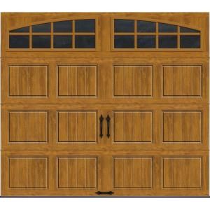 Clopay Gallery Collection 8 ft. x 7 ft. 18.4 R Value Intellicore Insulated Ultra Grain Medium Garage Door with Arch Window GR2SU_MO_GRLA1