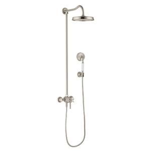 Hansgrohe Montreux 1 Spray Handshower and Showerhead Combo Kit in Brushed Nickel 16570821