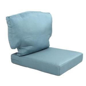 Martha Stewart Living Charlottetown Washed Blue Replacement Outdoor Chair Cushion 89 65601