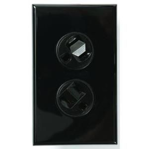 360 Electrical Rotating Duplex Outlet   Black 36014 B