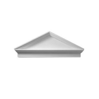 Fypon 50 in. x 23 13/16 in. x 3 1/8 in. Smooth Combo Rams Head Pediment CRHP50