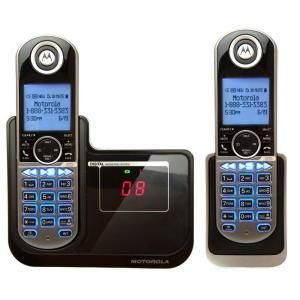 Motorola DECT 6.0 2 Handset Cordless Phone with Answering System MOTO P1002