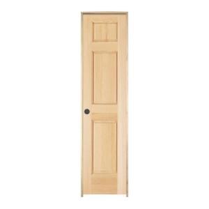 JELD WEN Woodgrain 6 Panel Unfinished Pine Prehung Interior Door 947940