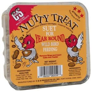 C & S Products Nutty Treat 0.74 lb. Wild Bird Suet CS12559
