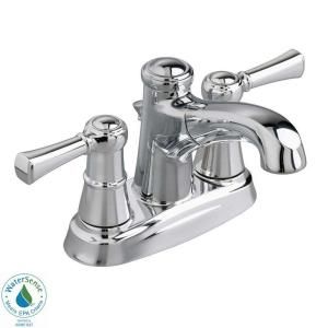 American Standard Outreach 4 in. 2 Handle Low Arc Bathroom Faucet in Polished Chrome with Pull Out and Speed Connect Drain 7084F