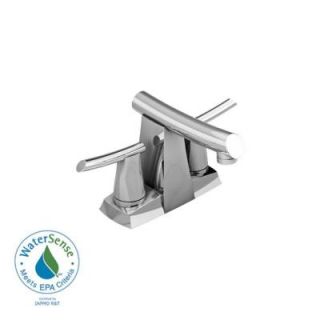 American Standard Green Tea 4 in. Centerset 2 Handle Low Arc Bathroom Faucet in Chrome with Pull Out Spout 7010.201.002