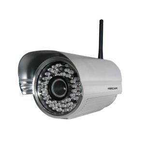 Foscam Wireless 640 TVL Outdoor Bullet Shaped IP Security Camera   Silver 906