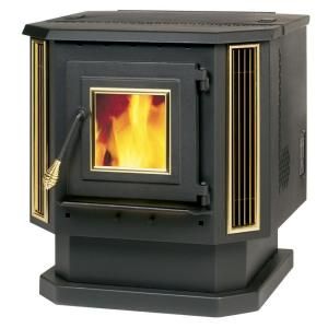 Englander 2,200 sq. ft. Pellet Stove with Brass Louvers 25 PDV