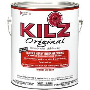 KILZ ORIGINAL 1 gal. White Oil Based Interior Primer, Sealer and Stain Blocker 10901