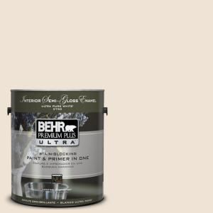 BEHR Premium Plus Ultra 1 gal. #UL150 8 Artists Canvas Interior Semi Gloss Enamel Paint 375001