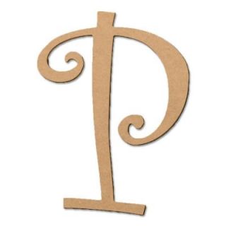 Design Craft MIllworks 8 in. MDF Curly Wood Letter (P) 47231