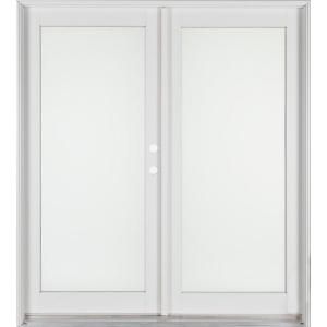 Ashworth Professional Series 72 in. x 80 in. White Aluminum/ Pre Primed Interior Wood French Patio Door PRO6068PSINTPSTNK