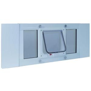 Ideal Pet 6.25 in. x 6.25 in. Small Cat Flap Plastic Frame Door for Installation Into 27 in. to 32 in. Wide Sash Window 27SWDCF