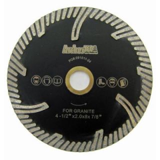 Archer USA 4.5 in. Turbo Rim Diamond Blade with Protect Teeth for Stone Cutting HTRP045