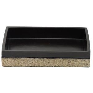 India Ink Leland Soap Dish in Sand and Dark Bronze 9719516221