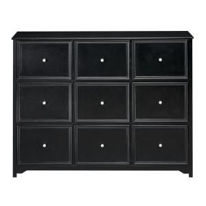 Home Decorators Collection Oxford Black 9 Drawer Chest File Cabinet 3366040210