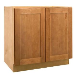 Home Decorators Collection Assembled 24x34.5x24 in. Base Cabinet with Double Full Height Doors in Hargrove Cinnamon B24FH HCN