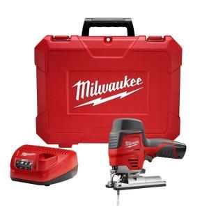 Milwaukee M12 Red 12 Volt Lithium Ion Cordless Compact Jigsaw Kit 2445 21