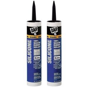 DAP 10.1 oz. Black 100% Silicone Sealant (2 Pack) 207560