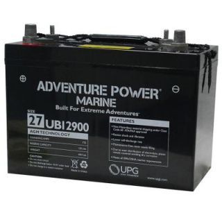 UPG Series 27, 12 Volt Marine Post Battery UB12900 (Group 27)