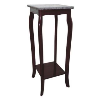 Home Decorators Collection Composite Wood Plant Stand in Cherry with Marble Top JW 118M