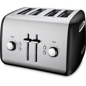 KitchenAid 4 Slice Toaster with Illuminated Buttons in Onyx Black KMT4115OB