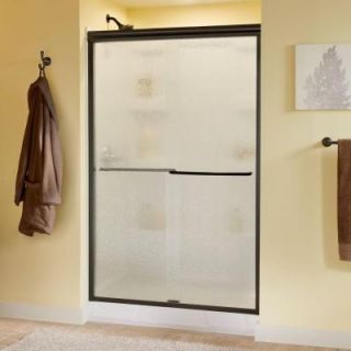 Delta Simplicity 47 3/8 in. x 70 in. Sliding Bypass Shower Door in Oil Rubbed Bronze with Frameless Rain Glass 159262