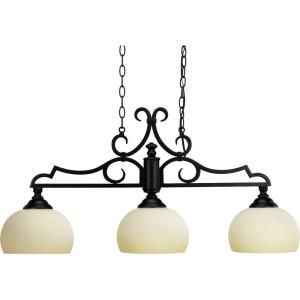 Thomasville Lighting Meeting Street Collection 3 Light Forged Black Chandelier DISCONTINUED P4571 80