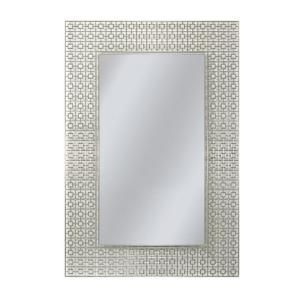 Glacier Bay 23.5 in. x 29.5 in. Etched Geometric Rectangle Mirror 8330