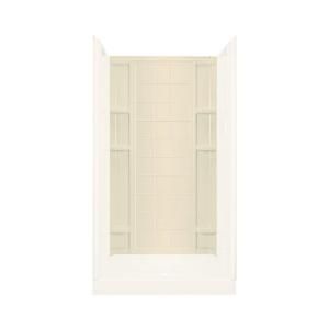 Sterling Plumbing Ensemble 3 1/2 in. x 36 in. x 72 1/2 in. One Piece Direct to Stud Shower Back Wall in Almond 72102100 47
