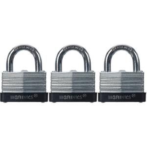 Brinks Home Security 1 9/16 in. (40 mm) Laminated Steel Warded Lock (3 Pack) 172 40311