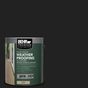 BEHR Premium 1 gal. #SC 102 Slate Solid Color Weatherproofing All In One Wood Stain and Sealer 501301