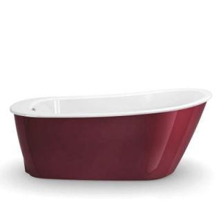 MAAX Sax 5 ft. Freestanding Bath Tub in White with Ruby Apron 105823 000 002 102