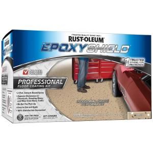 Rust Oleum EpoxyShield 2 gal. Dunes Tan Semi Gloss Professional Floor Coating Kit (2 Pack) 238466