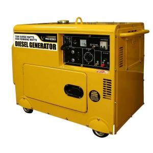 PRO SERIES 5,500/7,000 Watt Quiet Diesel Contractor Generator GENSD7