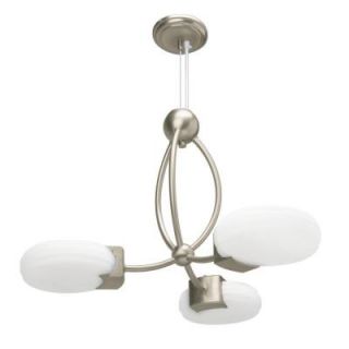 American Fluorescent Oslo Collection 3 Light Satin Nickel Hanging Pendant DISCONTINUED OSP313NECT