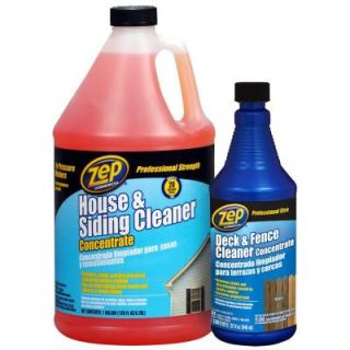 ZEP 128 oz. House and Siding Cleaner with 32 oz. Deck and Fence Cleaner Value Pack ZUVWSDFWVP
