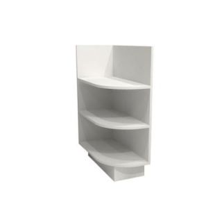 Home Decorators Collection Assembled 12x34.5x24 in. Base Left End Open Shelf Cabinet in Pacific White BEOS12L PW