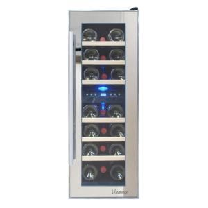 Vinotemp 11.875 in. 21 Bottle Dual Zone Thermoelectric Mirrored Wine Cooler VT 21TSP 2Z